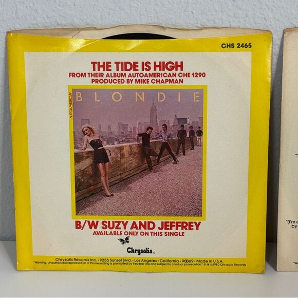 3 Vintage 45 Vinyl Record Singles Blondie & The Beatles - Picture 5 of 12